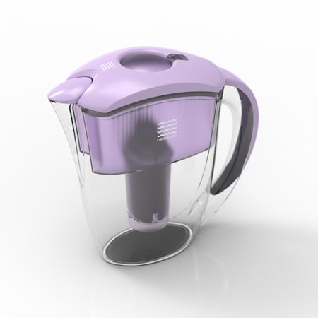 Drinkpod Drinkpod Alkaline Water Filter Pitcher, 8-Stage Cartridge 2.5L Includes 3 Alkaline Water Filters DPPITCHER1SLV